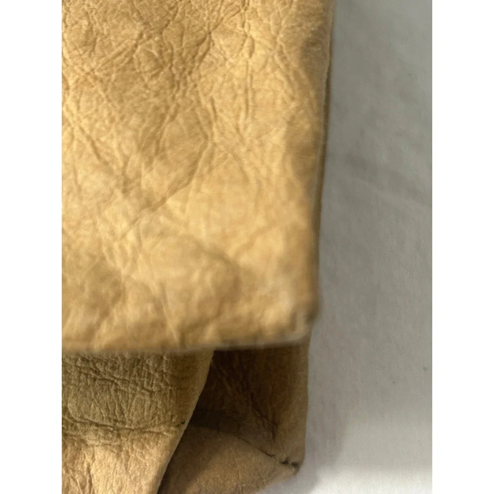 Trader Joe's Washable Paper Lunch Bag Tan Brown Reusable Eco-Friendly Tote#973